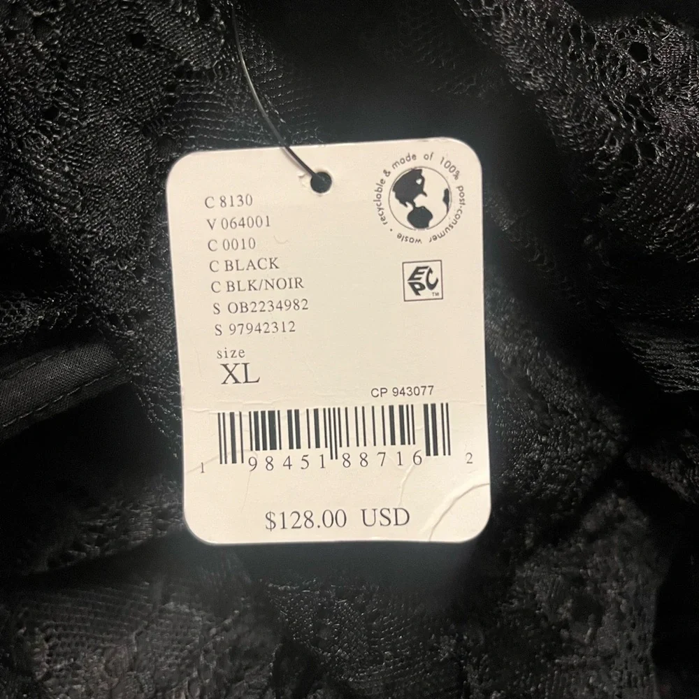 Free People LaLa Lace Mini Dress Color Black Size XL - Picture 9 of 9